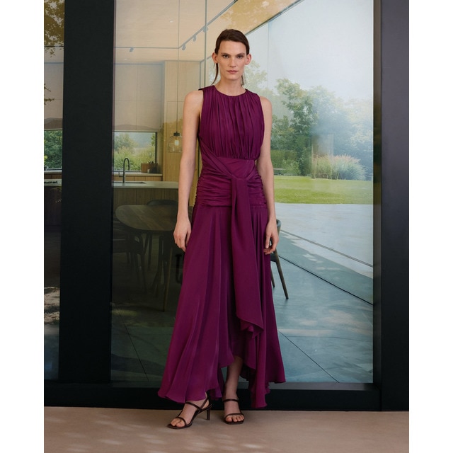 Woman Limited El Corte Inglés - Vestido largo con fajín.