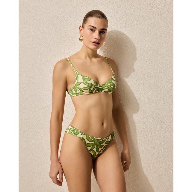 Énfasis - Top de bikini estampado con aro copa B.