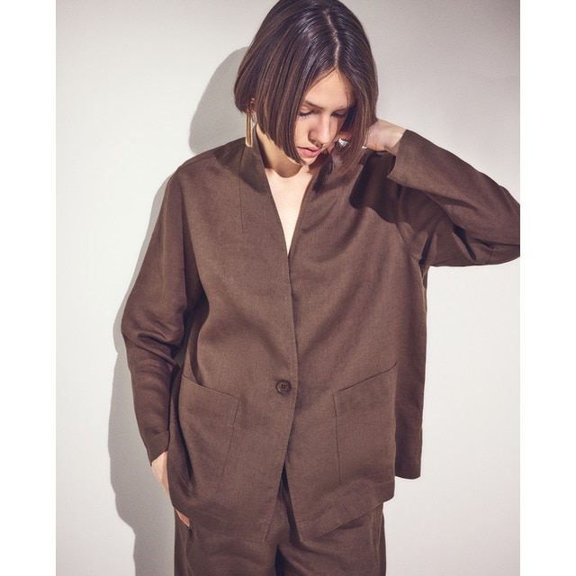 Woman El Corte Inglés - Sobrecamisa de mujer lisa de lino.
