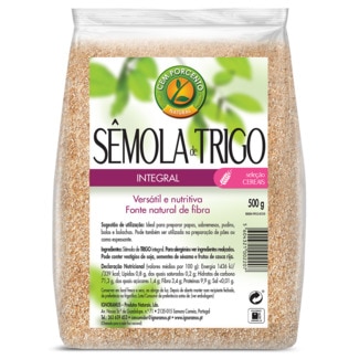 Cem Porcento Sêmola de Trigo Integral embalagem 500 g