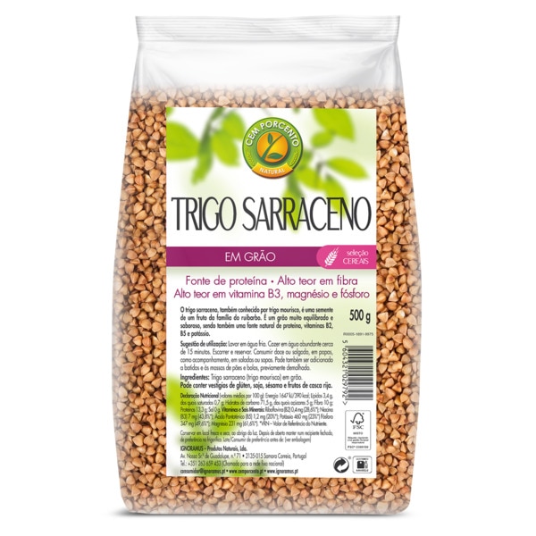 Grão de Trigo Sarraceno Integral embalagem 500 g