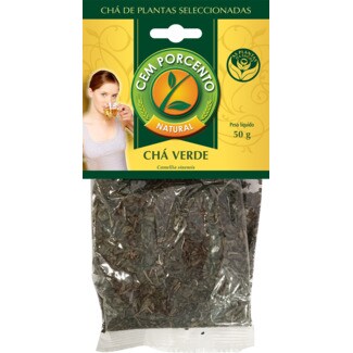 Cem Porcento Chá Verde embalagem 50 g