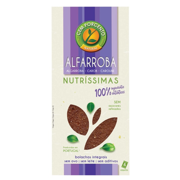 Bolachas Integrais de Alfarroba embalagem 180 g