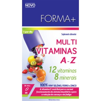 Forma + Multivitaminas de A a Z embalagem 30 capsulas