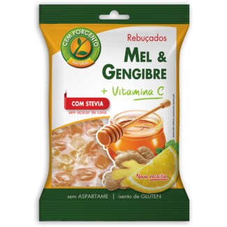 Cem Porcento Rebuçados de Mel e Limão embalagem 75 g