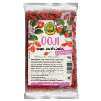 Cem Porcento Goji Desidratado embalagem 125 g