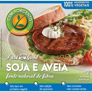 Cem Porcento Hambúrguer de Soja embalagem 150 g