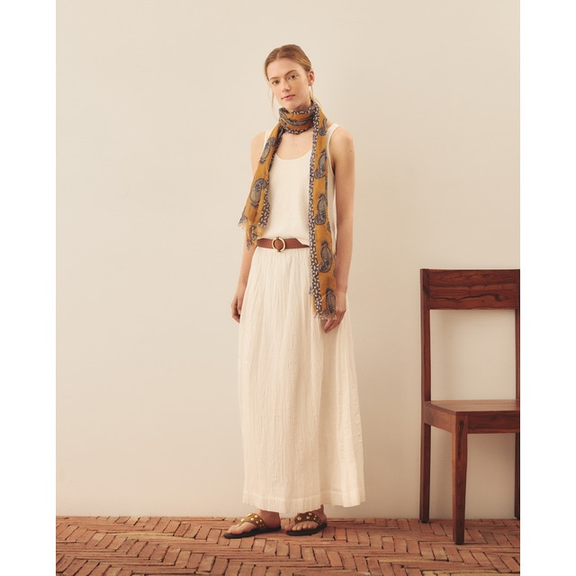 Southern Cotton - Falda lisa arrugada.