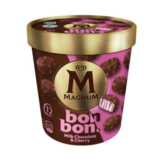 Magnum Gelado Bombons Milk Choc&Cherry embalagem 204 ml