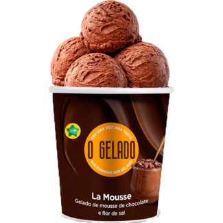 O Gelado Gelado Mousse Chocolate embalagem 460 ml