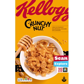 Kellogg's Cereais Crunchy Nut embalagem 460 g