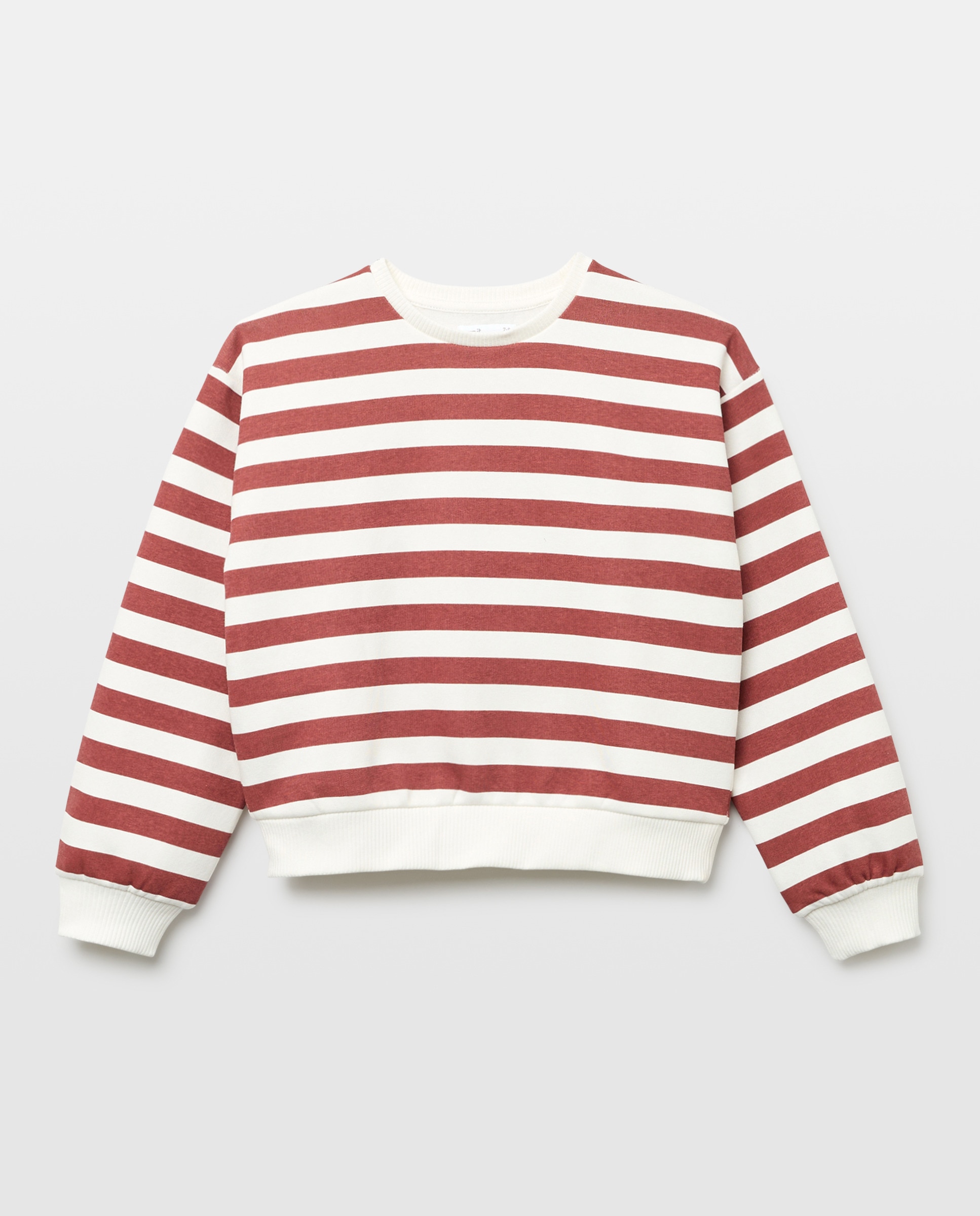 Imagen 0 de Sudadera niña basica cuello caja rayas