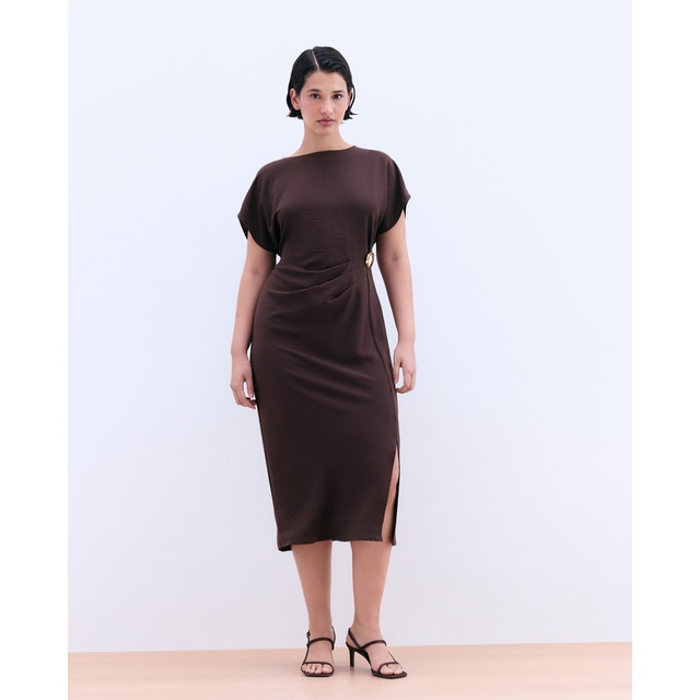 Couchel - Vestido sin mangas midi drapeado.