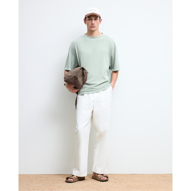 Green Coast - Camiseta manga corta texto posicional boxy.
