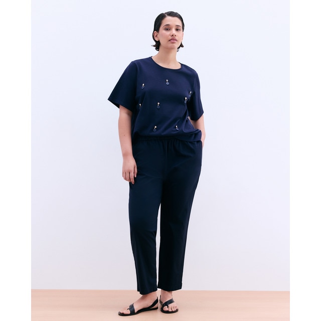 Couchel - Pantalón liso recto de mujer.