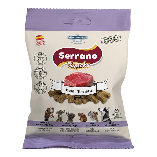 Mediterranean Natural - Snack para perros Mediterranean Natural Serrano 85 g