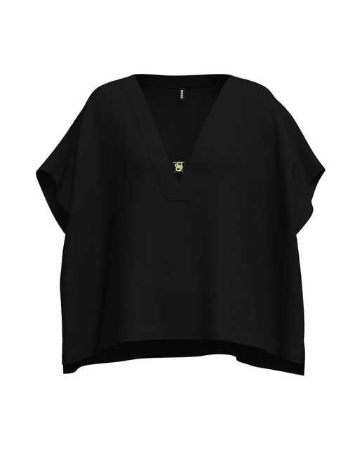 Boss - Top en crepé Double B.