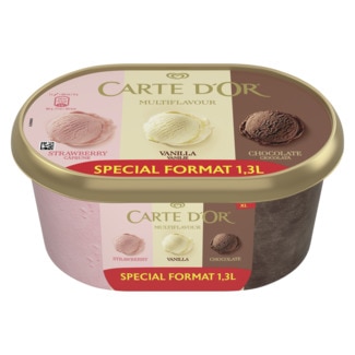 Carte D'Or Gelado 3 Sabores embalagem 1300 ml
