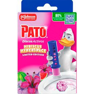 Pato Discos Sanitários Ativos Dispensador + Recargas Hibiscus Hyperspace embalagem 1 unidade