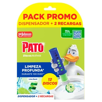 Pato Discos Sanitários Lima 1 Aparelho+ 2 Recargas pack 3 unidades
