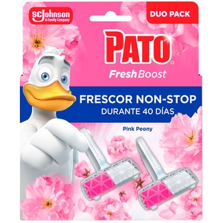 Pato Bloco Sanitário Recargas Boost Floral Duo embalagem 2 unidades