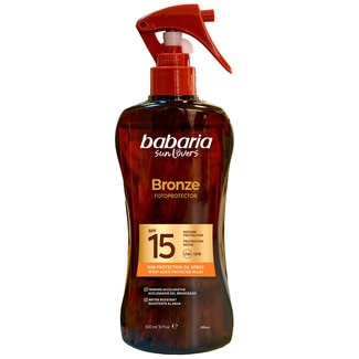 Babaria Óleo Protector Solar em Spray SPF15 embalagem 300 ml