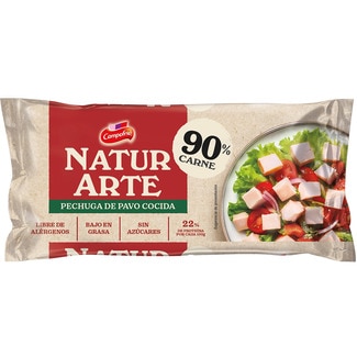 NaturArte pechuga de pavo mini 90% carne bajo en grasa sin azúcares