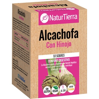 Alcachofa con hinojo Confort Digestivo sabor limón sin gluten y vegano NATURTIERRA