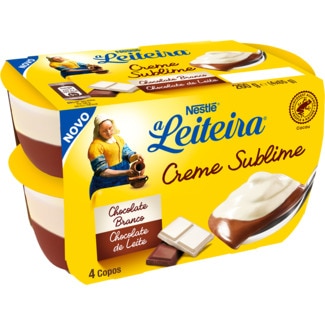 A Leiteira Creme Duo Chocolate Pack 4 unidades embalagem 65 g