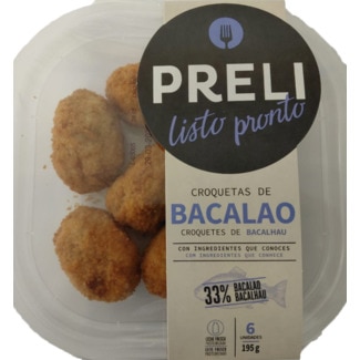 Preli Pronto Croquetes de Bacalhau unidade 150 g