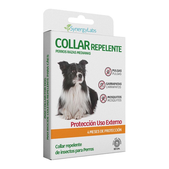 Synergylabs - Collar repelente Synergylabs para perros medianos Biocida