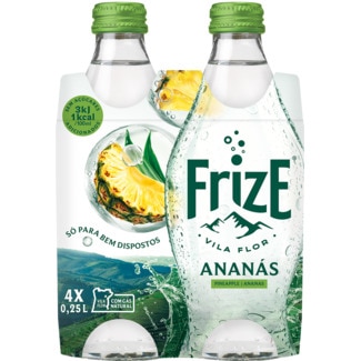 Frize Água com Gás sabor Ananás Pack 4 embalagem 25 cl
