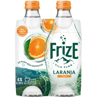 Frize Água com Gás sabor Laranja Pak 4 unidades garrafa 25 cl