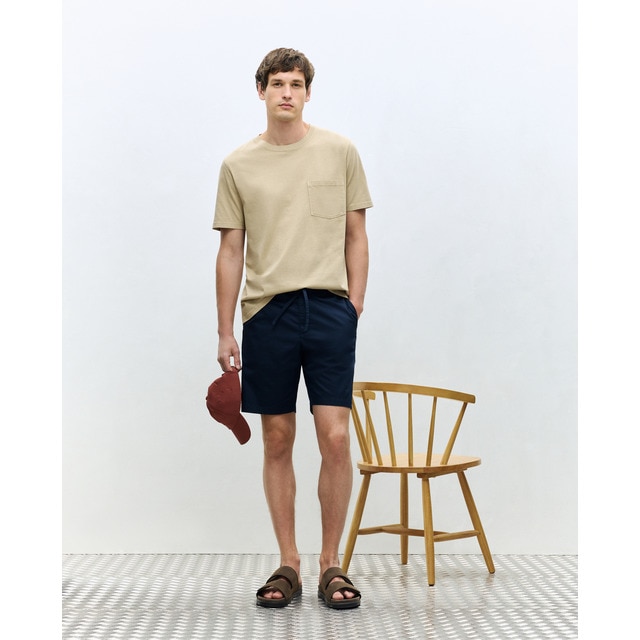 Dustin - Bermuda hombre sport con cintura gomas regular..