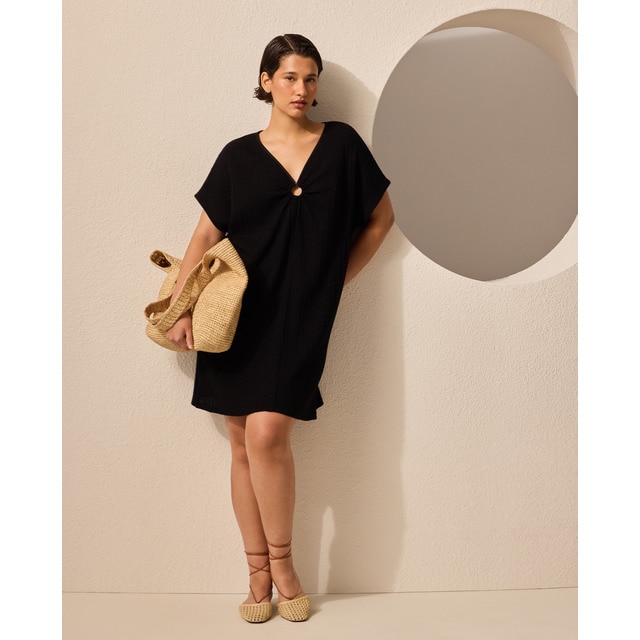 Couchel - Camisola de mujer de crochet con detalle de anilla.