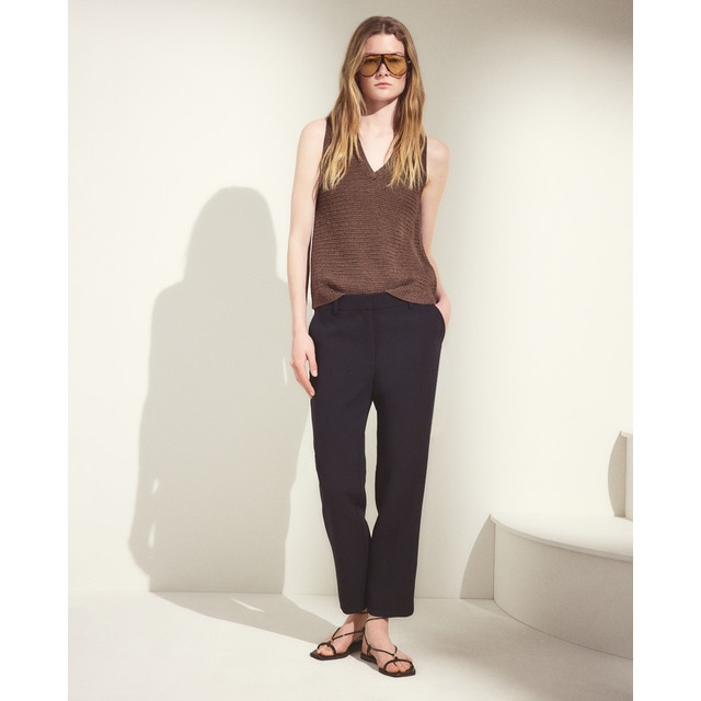 Woman El Corte Inglés - Pantalón semipitillo de mujer en crepe.