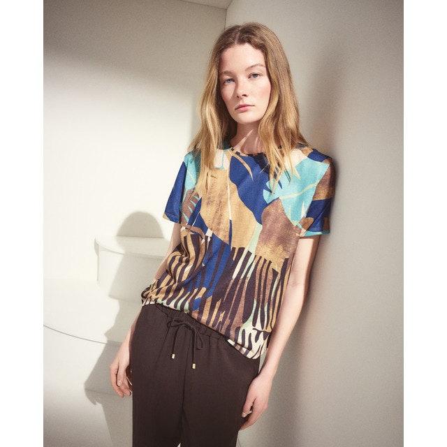 Woman El Corte Inglés - Camiseta manga corta de mujer con cuello caja.