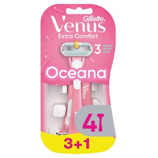 Gillette Venus Oceana Máquina Depilatória com um Toque de Aloe Vera embalagem 4 unidades