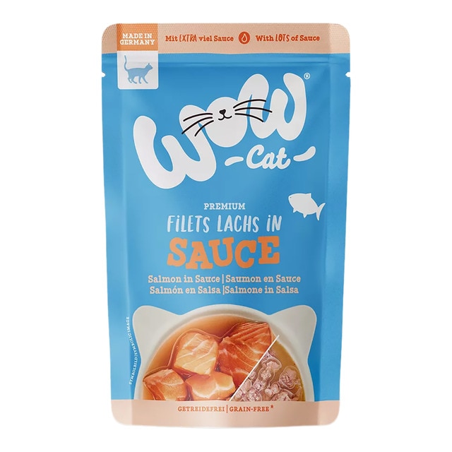 Wow - Comida húmeda para gatos adultos Wow filetes de salmón en salsa 85 g