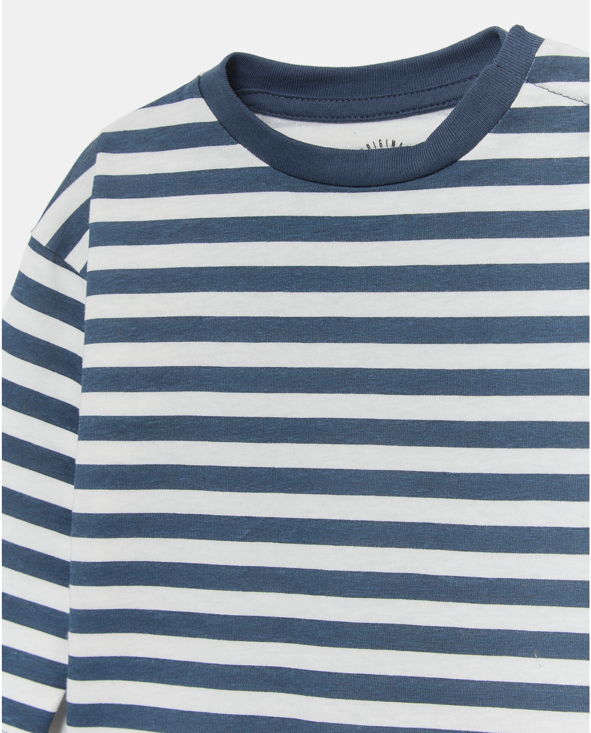 Camiseta de bebé estampada manga larga Azul Suave-3