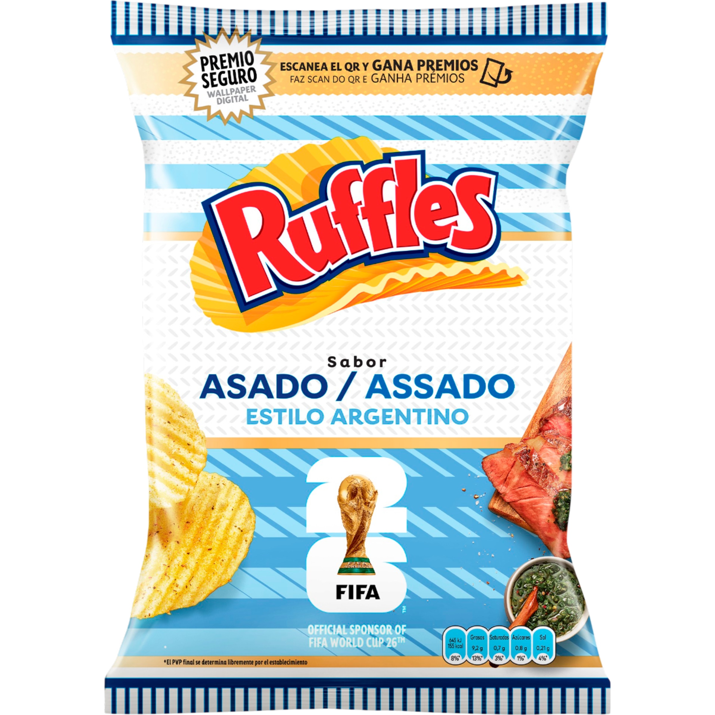 Batatas Fritas Sabor Assado embalagem | 140 g