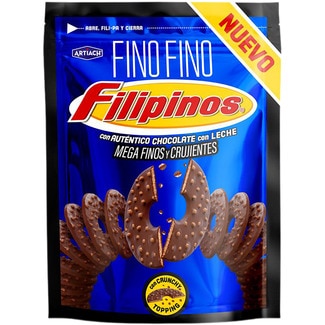 Roscos de galleta de chocolate con leche finos y crujientes bolsa 87 g - Artiach Filipinos