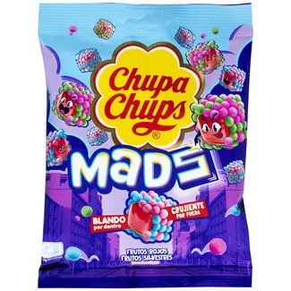 MADS caramelos blandos por dentro y crujientes por fuera sabor frutos rojos bolsa 115 g - Chupa Chups