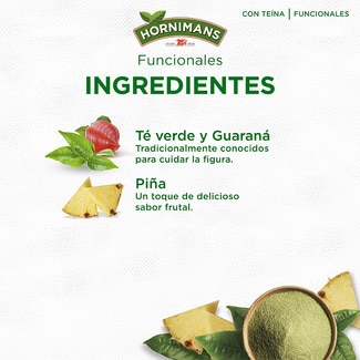Té Slim con té verde, té matcha, guaraná y sabor a piña estuche 20 bolsitas - Hornimans