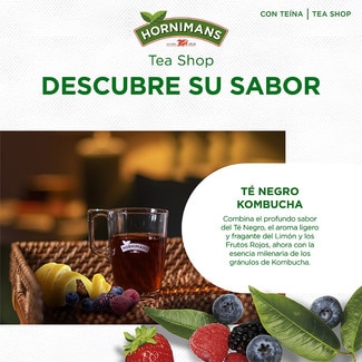 Té negro kombucha con frutos  rojos estuche 20 bolsitas - Hornimans