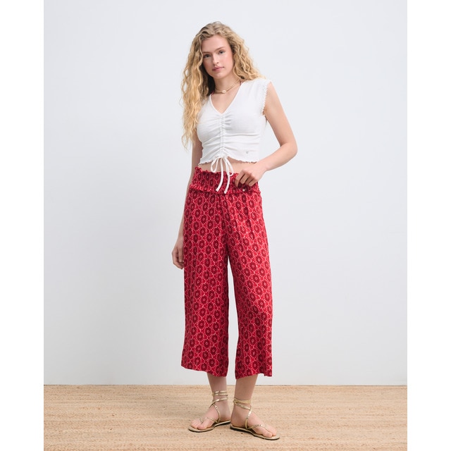 Green Coast - Pantalón de mujer print con gomas.