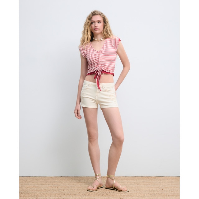 Green Coast - Short de mujer con bordados.
