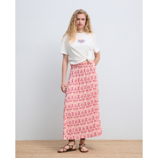 Green Coast - Falda larga print smoked.