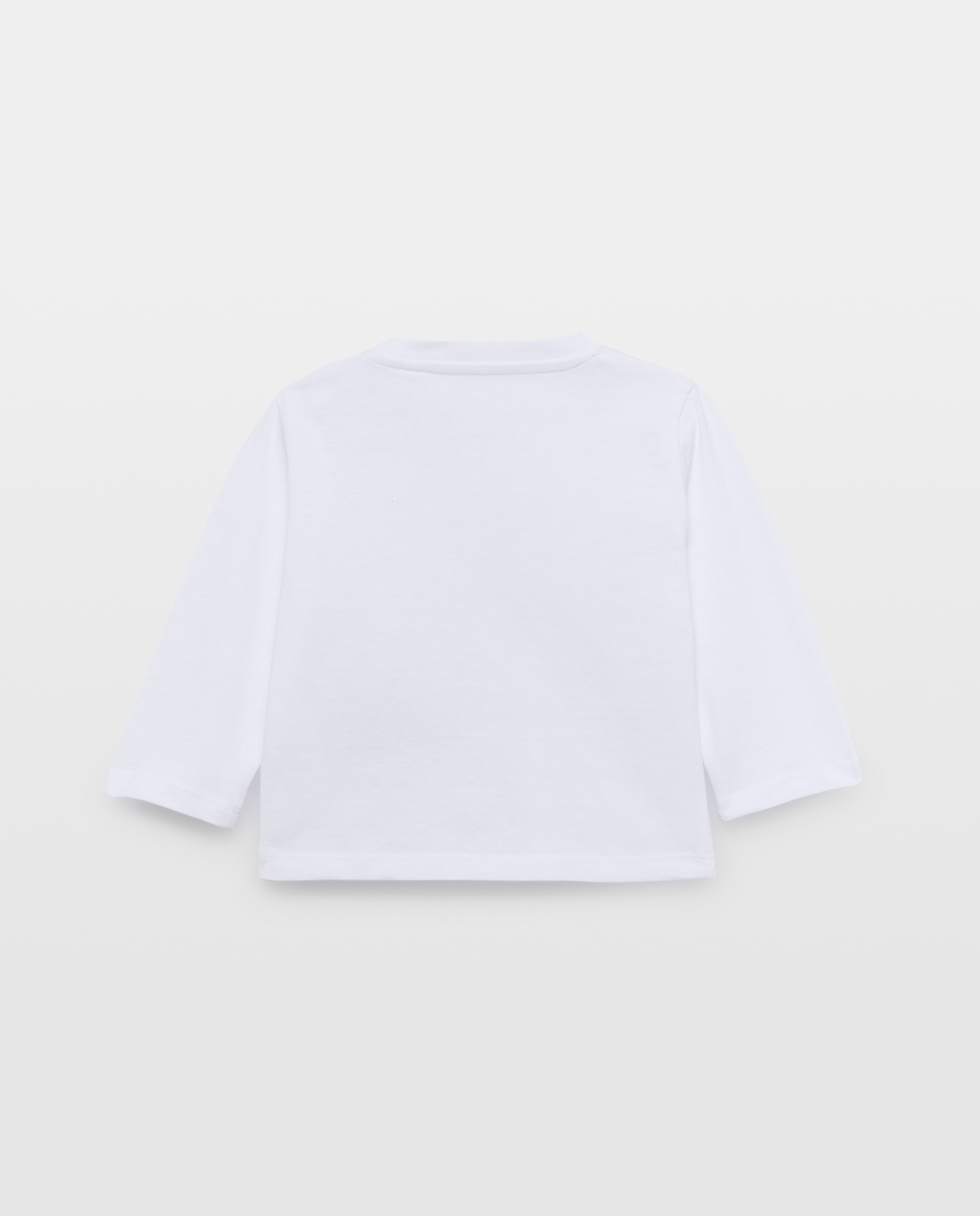Camiseta de bebé lisa manga larga Blanco-2