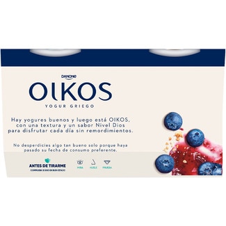 Yogur griego con tarta de arándanos pack 4 unidades 110 g - Danone Oikos